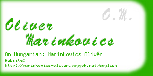 oliver marinkovics business card